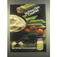 1985 Kraft Mayonnaise Ad - Nothing Dips Creamier