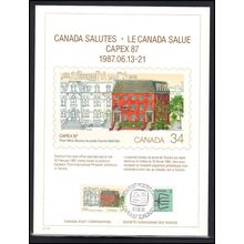 Card Event Cancel 87-06-16 Canada 2 Stamps CAPEX '87 Box0066