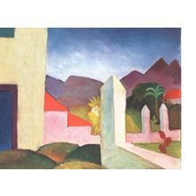 August Macke African Landscape Painting Postcard