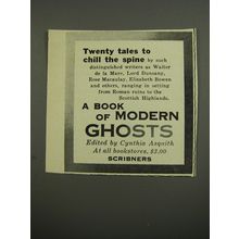 1953 Scribners Book Ad - A Book of Modern Ghosts edited by Cynthia Asquith