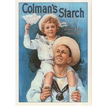 Colmans Starch Piggy Back Advertising Postcard