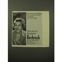 1960 Bachrach Photography Ad - Mrs. Mary G. Roebling, first woman governor