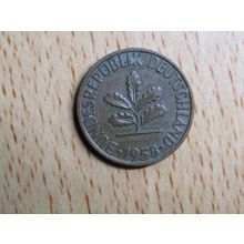 1958d 2 pfennig Germany Coin