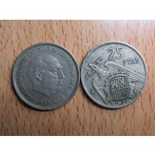 Spain 1967 Franco 1957-1967* 25 Peseta Coin