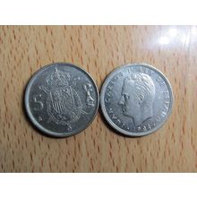 Spain 1984 Juan Carlos 5 Peseta Coin