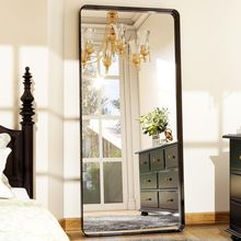 71" X 30" Full-Length Mirror - Black Deep Framed Floor Mirror, Wall-Mounted Rect