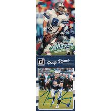 TROY AIKMAN & TONY ROMO AUTO 1998/16 DALLAS COWBOYS HOF SB CHAMPION QUARTERBACKS