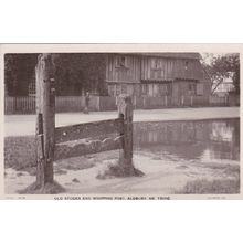 ED31 ALDBURY - OLD STOCKS AND WHIPPING POST. RP POSTCARD
