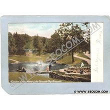 CT Meriden Postcard Mirror Lake Lake Cassade Play Grounds Undivided Back c~1249