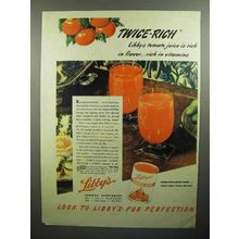 1945 Libby's Tomato Juice Ad - Twice-Rich in Flavor