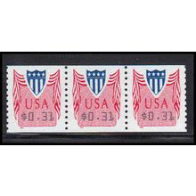 CVP33 31c Shield Very Fine MNH Strip of 3 PA5333