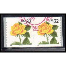 Used 3054 32c Yellow Rose Very Fine CNP Left 1112 PA1888