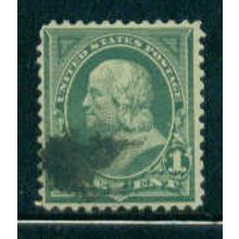 Used 279 1c Benjamin Franklin Just Clears A05351