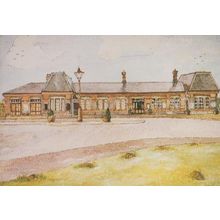 Kidderminster Station in 1984 Southern Terminus Painting Postcard