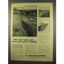 1956 Inco Nickel Ad - Once Only Waste Rock