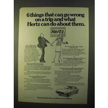 1970 Hertz Rent-a-Car Ad - 6 Things That Can Go Wrong