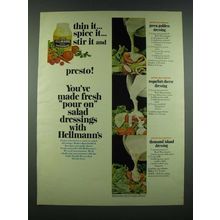1970 Hellmann's Mayonnaise Ad - Dressing Recipes: Green Goddess +