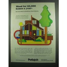 1974 Potlatch Corporation Ad - Wood for 65,000 Homes