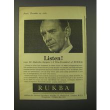 1964 RUKBA Royal United Kingdom Beneficent Association Ad - Malcom Sargent