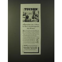 1938 Tucson Arizona Ad - America's No. 1 Place to rest and recuperate