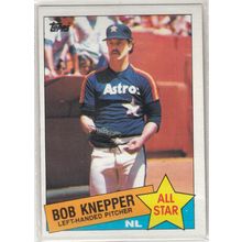 1985 Topps Baseball card 721 Bob Knepper All-Star