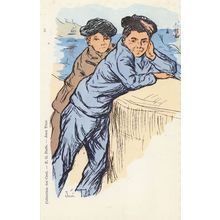 Jean Tild Collection Des Cent Children Beach French Comic Postcard