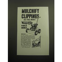 1949 Whirlwind Power Mower Ad - Mulchify Clippings as you mow