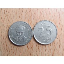 Turkey 2005 25 Kurus Coin