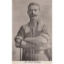 Fred Lindsay Australian Champion Whip Cracker Reverse Postcard