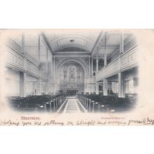 EC322 SHEERNESS - DOCKYARD CHURCH INTERIOR . PRINTED POSTCARD