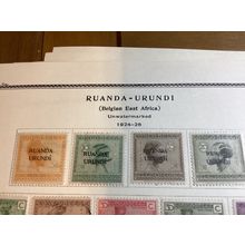 ICOLLECTZONE Ruanda-Urundi Collection on Scott Pages Stamps (COL912)