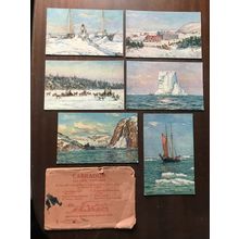 6 postcards set Labrador oilfacsims Tucks Grenfell missionary work original pack