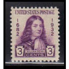 724 3c William Penn Fine MNH O3513