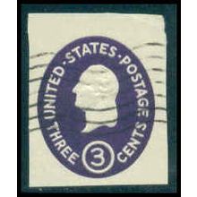 Used U534c 3c George Washington Fine Cut Square WA3117