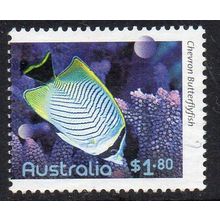 Australia 2010 Fishes of the Reef Definitive - Chevron Butterflyfish $1.80 Used