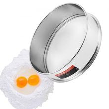 Flour Sieve Fine Mesh Stainless Steel 10 Mesh Flour Sifter for Baking Cake