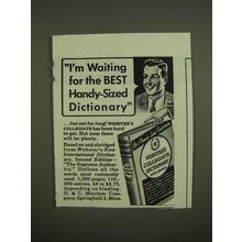 1945 Merriam-Webster Webster's Collegiate Dictionary Ad