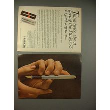 1965 2-pg Parker 75 Pen Ad - Think Twice About Giving