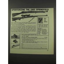 1966 Williams Gun Sight Ad - 1903 Springfield