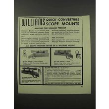 1966 Williams Gun Sight Ad - Quick-Convertible Mounts