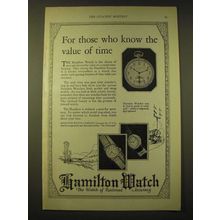 1924 Hamilton Watches Ad - For those who know the value of time