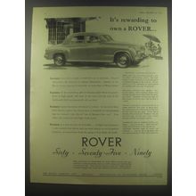 1954 Rover Cars Ad - It's rewarding to own a Rover