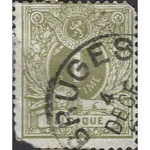 BELGIUM, Lion Couchant, olive 1884, 1c