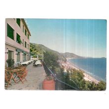 SUMMIT HOTEL RESTAURANT, LAIGUEGLIA, ITALY used vintage postcard. 1965 pm =