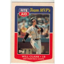 1988 Rite Aid Team MVP's Will Clark baseball card #12