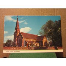 PARISH CHURCH, BURGESS HILL, SUSSEX used postcard by E T W Dennis 1978 pm