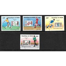 NIGER 1986 WORLD CUP FOOTBALL SG 1088 - 1091 SET 4 VALS FINE USED#2