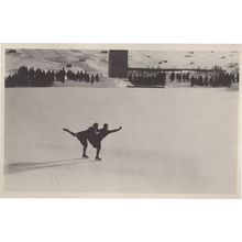 Adelboden Ice Skating Ballet Ballerina Switzerland Antique Postcard