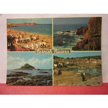 multiview, CORNISH RIVIERA, CORNWALL. unused postcard Murray King =