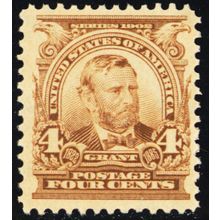 303, Mint VF LH 4¢ Grant Stamp * Stuart Katz